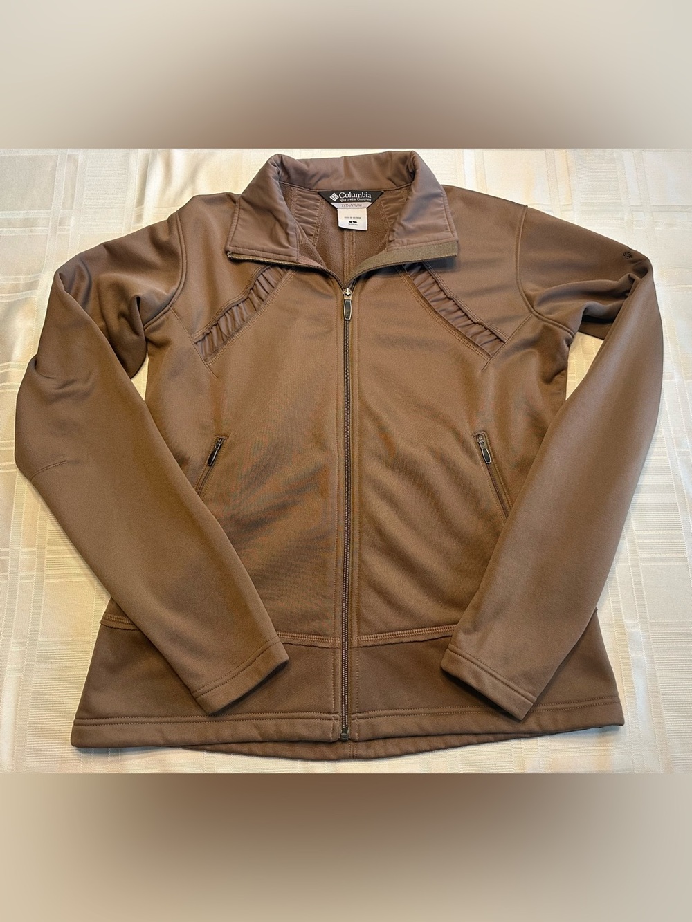 Columbia Women's Titanium lightweight Brown active jacket Size Large L Full Zip